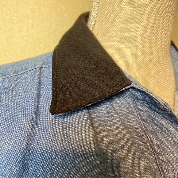 Vintage Denim Top with lace and fringe - Picture 5 of 8